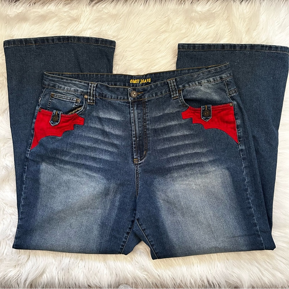 Women’s  Y2K Crest Jeans 23/24 - Picture 6 of 7